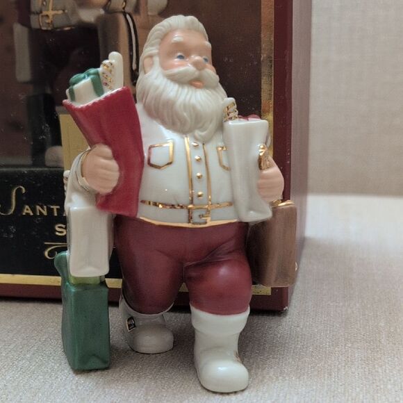 Lenox Santa's Pastimes Shopper Figurine Collectible Christmas Santa In Box - Picture 9 of 9
